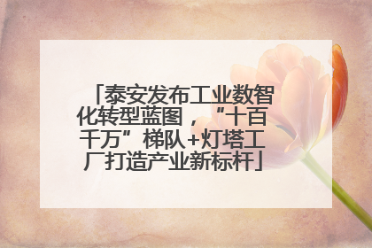 泰安发布工业数智化转型蓝图，“十百千万”梯队+灯塔工厂打造产业新标杆