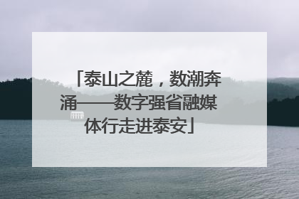泰山之麓，数潮奔涌——数字强省融媒体行走进泰安
