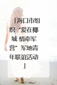 海口市组织“爱在椰城 情牵军营”军地青年联谊活动