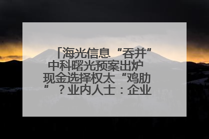 海光信息“吞并”中科曙光预案出炉 现金选择权太“鸡肋”？业内人士：企业不想大量现金流出