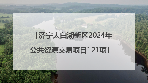 济宁太白湖新区2024年公共资源交易项目121项