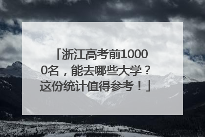 浙江高考前10000名，能去哪些大学？这份统计值得参考！