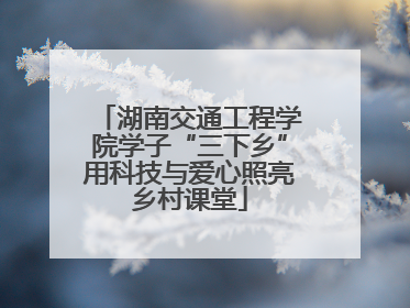 湖南交通工程学院学子“三下乡”用科技与爱心照亮乡村课堂