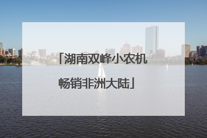 湖南双峰小农机畅销非洲大陆