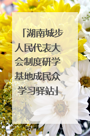 湖南城步人民代表大会制度研学基地成民众学习驿站