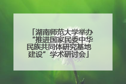 湖南师范大学举办“推进国家民委中华民族共同体研究基地建设”学术研讨会