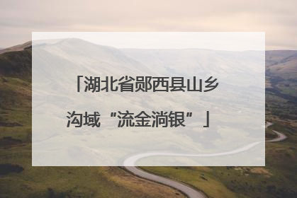 湖北省郧西县山乡沟域“流金淌银”