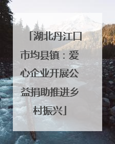 湖北丹江口市均县镇：爱心企业开展公益捐助推进乡村振兴