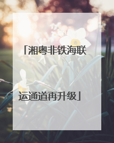 湘粤非铁海联运通道再升级