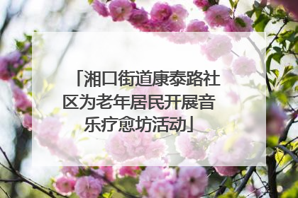 湘口街道康泰路社区为老年居民开展音乐疗愈坊活动