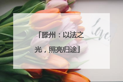 滕州：以法之光，照亮归途