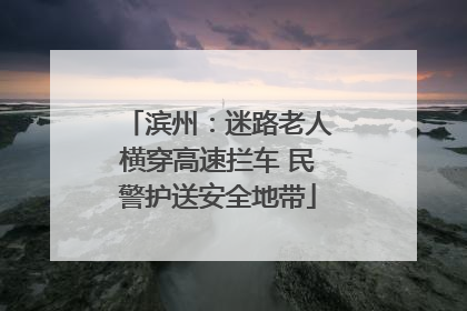 滨州：迷路老人横穿高速拦车 民警护送安全地带