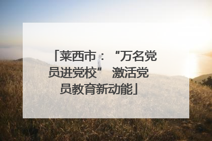 莱西市：“万名党员进党校” 激活党员教育新动能