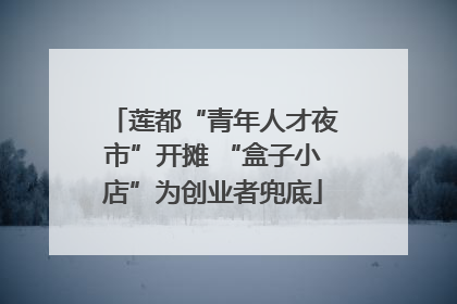 莲都“青年人才夜市”开摊 “盒子小店”为创业者兜底