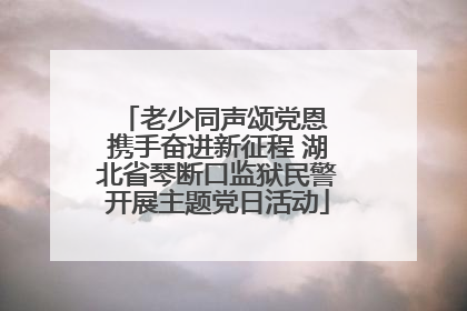 老少同声颂党恩 携手奋进新征程 湖北省琴断口监狱民警开展主题党日活动
