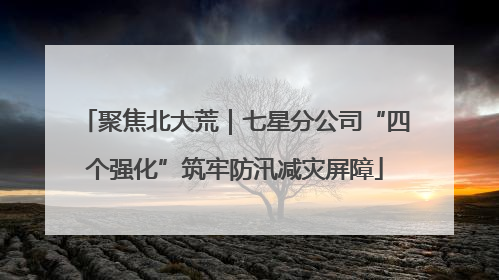 聚焦北大荒｜七星分公司“四个强化”筑牢防汛减灾屏障