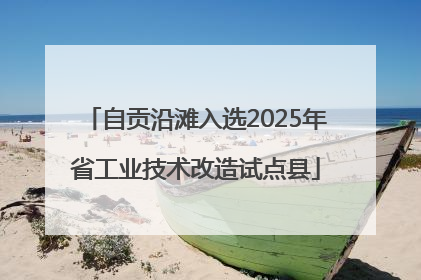 自贡沿滩入选2025年省工业技术改造试点县