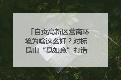 自贡高新区营商环境为啥这么好？对标昆山“昆如意”打造自贡“高兴办”｜美好生活有“盐”味