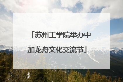 苏州工学院举办中加龙舟文化交流节