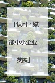 认可：赋能中小企业发展