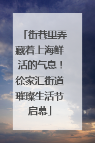 街巷里弄藏着上海鲜活的气息！徐家汇街道璀璨生活节启幕