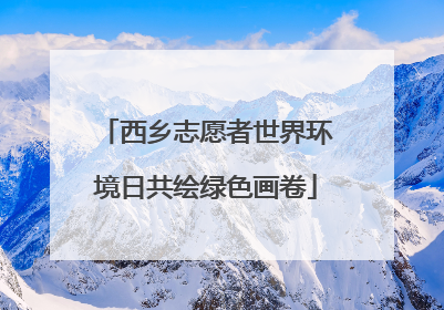 西乡志愿者世界环境日共绘绿色画卷
