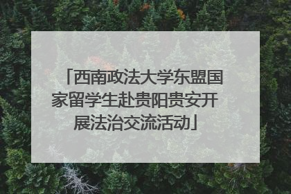 西南政法大学东盟国家留学生赴贵阳贵安开展法治交流活动
