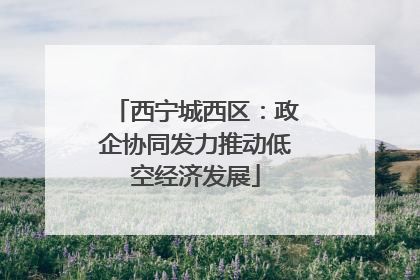 西宁城西区：政企协同发力推动低空经济发展