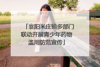 襄阳米庄镇多部门联动开展青少年药物滥用防范宣传