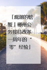 观潮的螃蟹丨郴州公务接待改革一周年的“零”经验