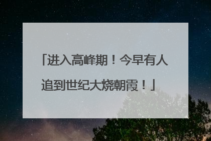 进入高峰期！今早有人追到世纪大烧朝霞！