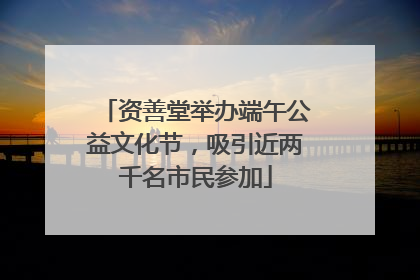 资善堂举办端午公益文化节，吸引近两千名市民参加