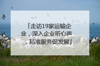 走访19家运输企业，深入企业听心声，精准服务促发展