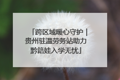 跨区域暖心守护｜贵州驻温劳务站助力黔籍娃入学无忧