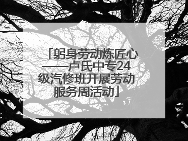 躬身劳动炼匠心——卢氏中专24级汽修班开展劳动服务周活动