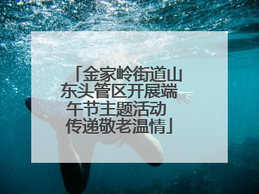 金家岭街道山东头管区开展端午节主题活动 传递敬老温情