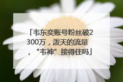 韦东奕账号粉丝破2300万，泼天的流量，“韦神”接得住吗