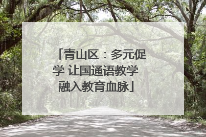 青山区：多元促学 让国通语教学融入教育血脉