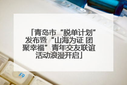 青岛市“脱单计划”发布暨“山海为证 团聚幸福”青年交友联谊活动浪漫开启