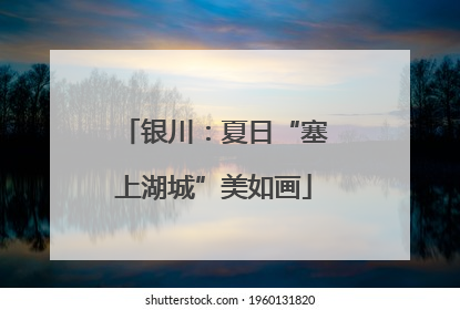 银川：夏日“塞上湖城”美如画