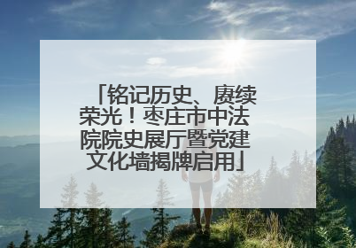 铭记历史、赓续荣光！枣庄市中法院院史展厅暨党建文化墙揭牌启用