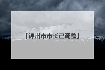 锦州市市长已调整