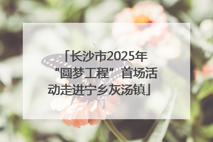长沙市2025年“圆梦工程”首场活动走进宁乡灰汤镇