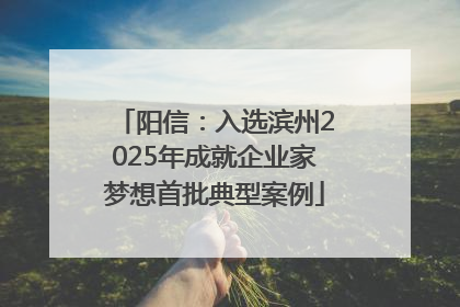 阳信：入选滨州2025年成就企业家梦想首批典型案例
