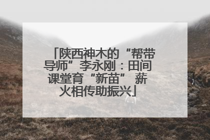 陕西神木的“帮带导师”李永刚：田间课堂育“新苗” 薪火相传助振兴