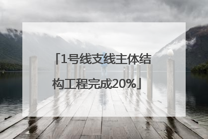 1号线支线主体结构工程完成20%