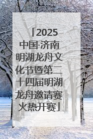 2025中国·济南明湖龙舟文化节暨第二十四届明湖龙舟邀请赛火热开赛