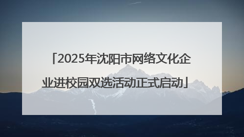 2025年沈阳市网络文化企业进校园双选活动正式启动