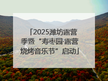 2025潍坊露营季暨“寿枣园·露营烧烤音乐节”启动