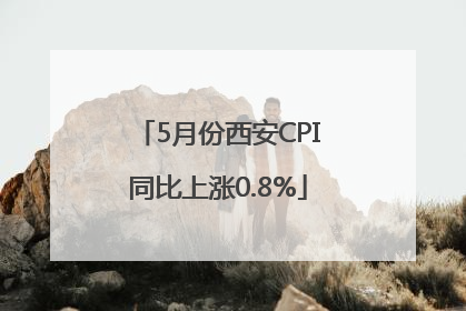 5月份西安CPI同比上涨0.8%